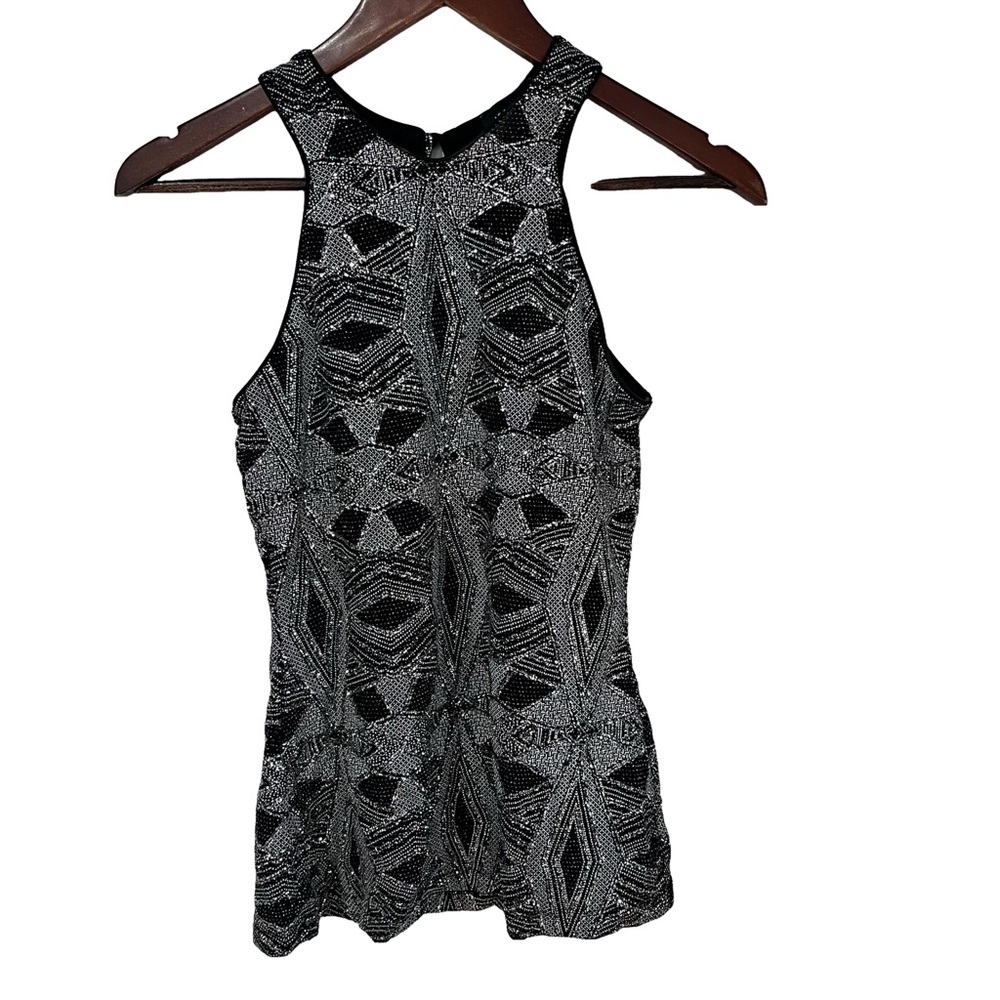 Elegant Black and Silver Women's Top